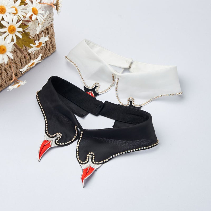 New Diy Creative Swan Point Collar Sweater T-Shirt Accessories Guangzhou Handmade Beaded Features Fake Collar - Image 2
